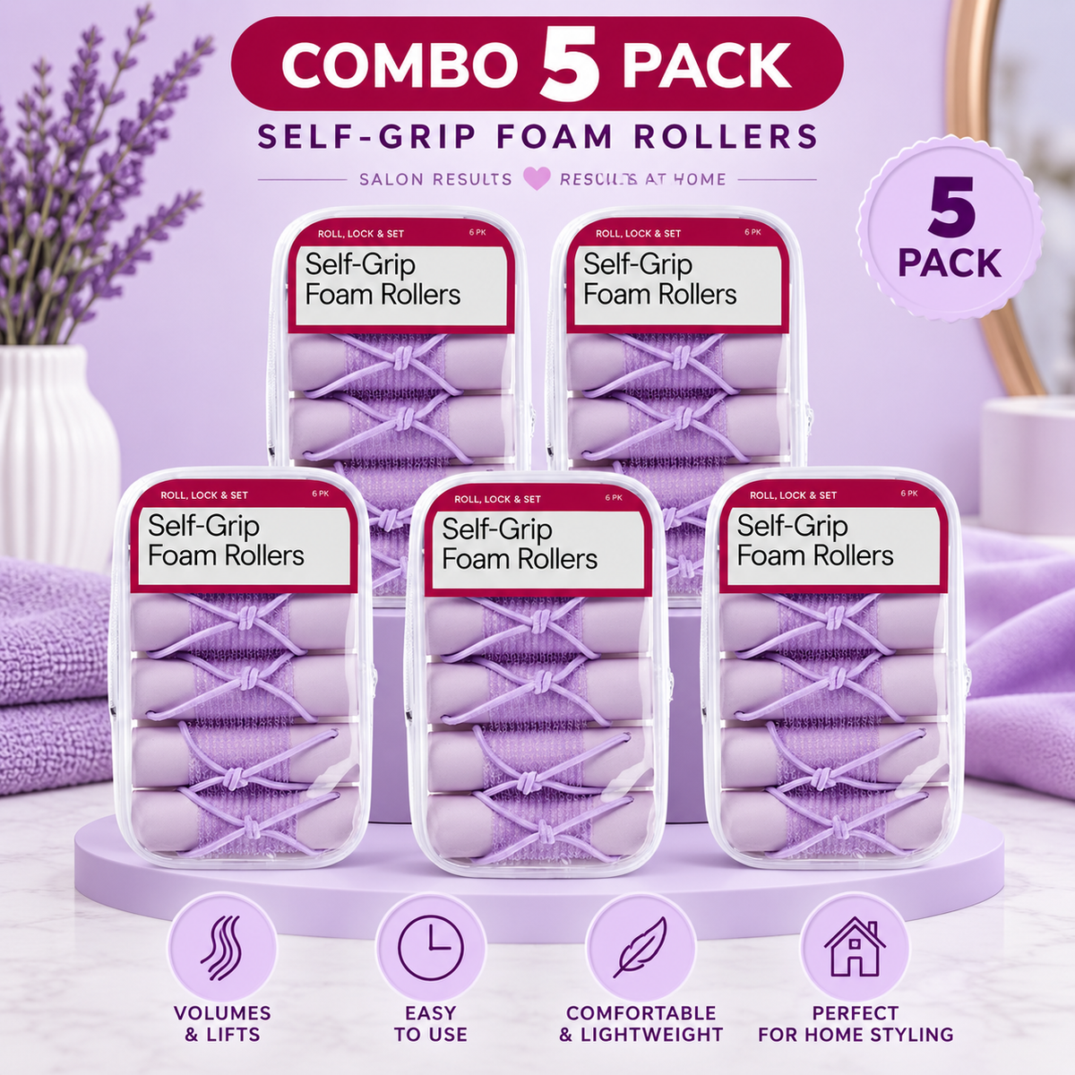 Self-Grip Foam Curlers