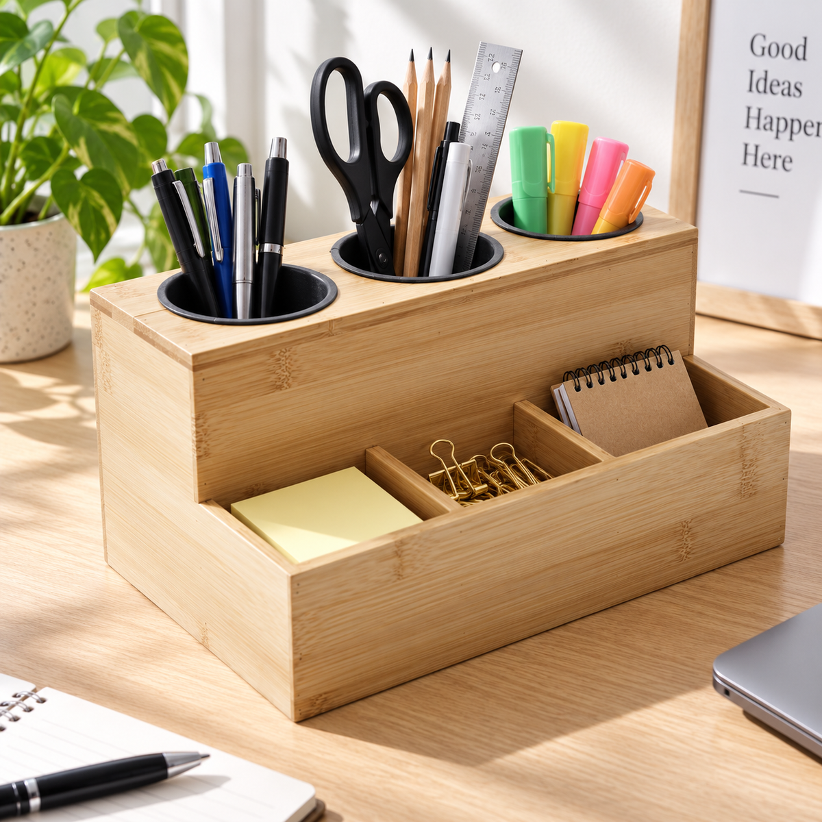 Bamboo Hair Tool Organizer