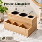 Bamboo Hair Tool Organizer